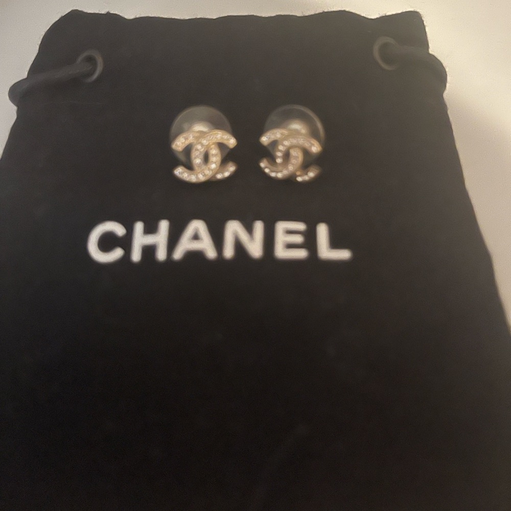 Chanel crystal earrings